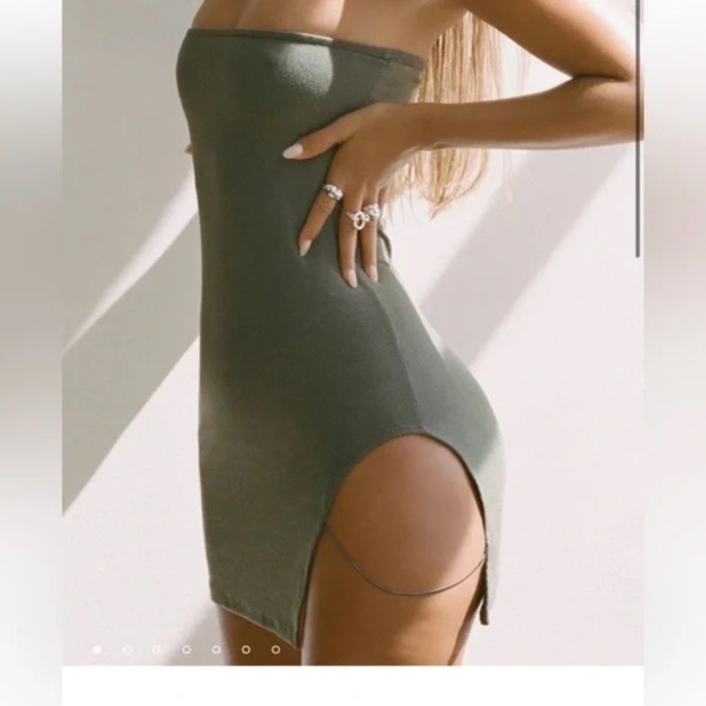 JOAH Brown | Curve Hem Tube Dress - NWT